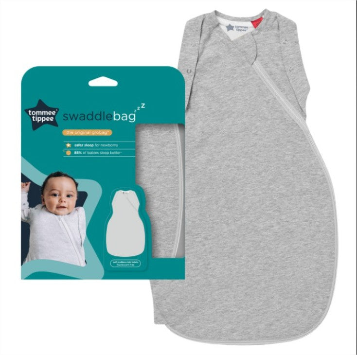 Gro Swaddlebag: 2в1 Чувал и пелена за повиване 1 тог (20-24°С) - Sky Grey Marl